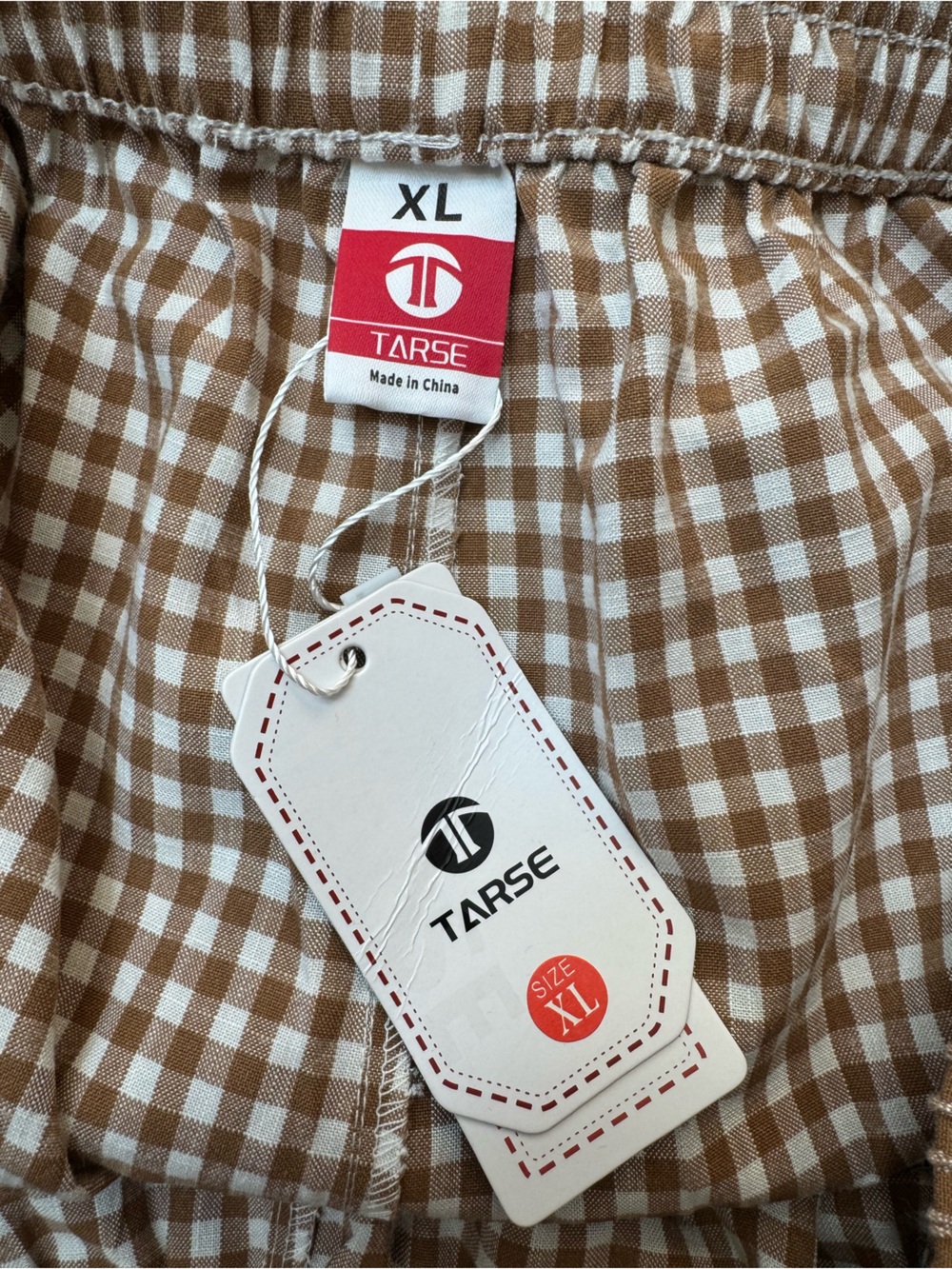 Tarse Gingham Check Wide Leg Crop Pants Women XL NWT Summer Picnic Beach Vacay - Picture 8 of 11